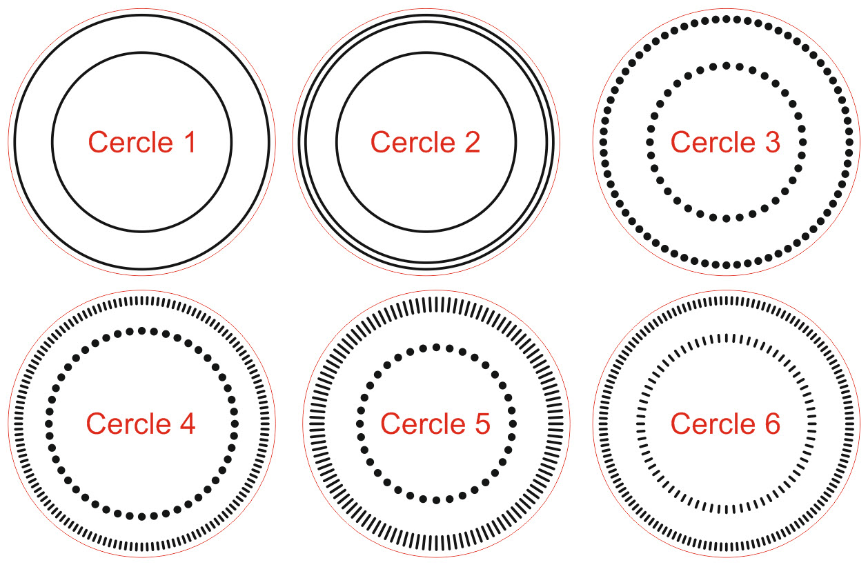 Exemples cercles Pince a sec de bureau EH