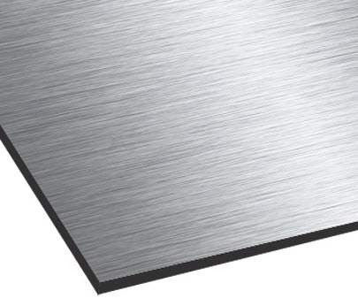 nuancier plaque professionnelle aluminium brossé composite