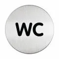 Durable - picto inox - wc - rond - 83 mm