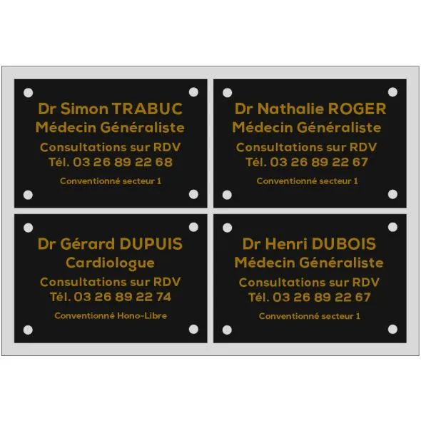 multi-plaque 4 plaques